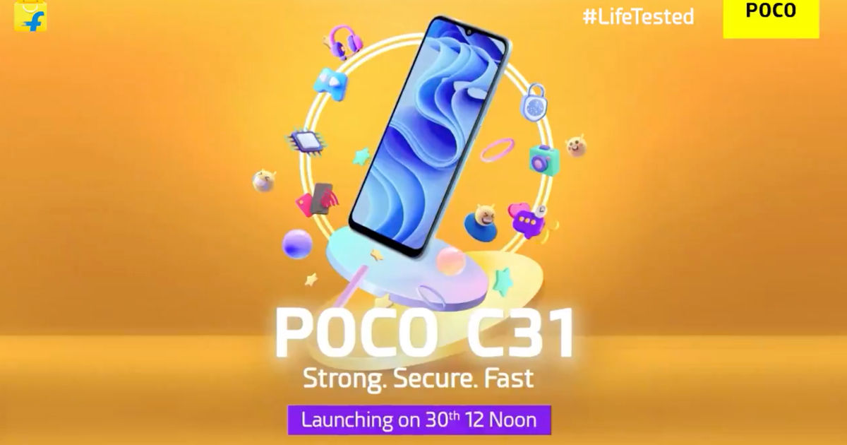 POCO C31预算手机将于9月30日在Flipkart上线