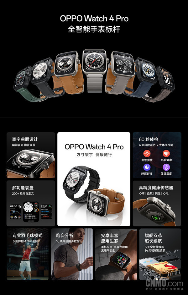 OPPO Watch 4 Pro发布！全智能手表标杆2299元起