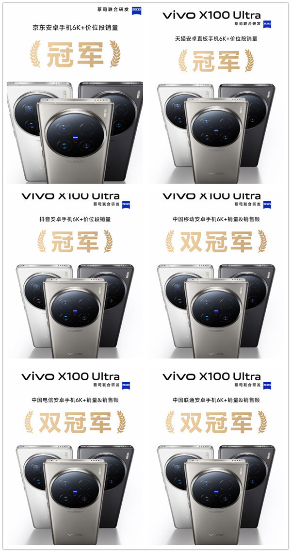 vivo X100 Ultra卖这么好？首销期间斩获多平台销量冠军